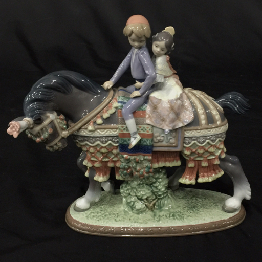 リヤドロ 少年少女の行進 1489 置物 フィギュリン 高さ約26cm 全長約27cm インテリア雑貨 LLADRO